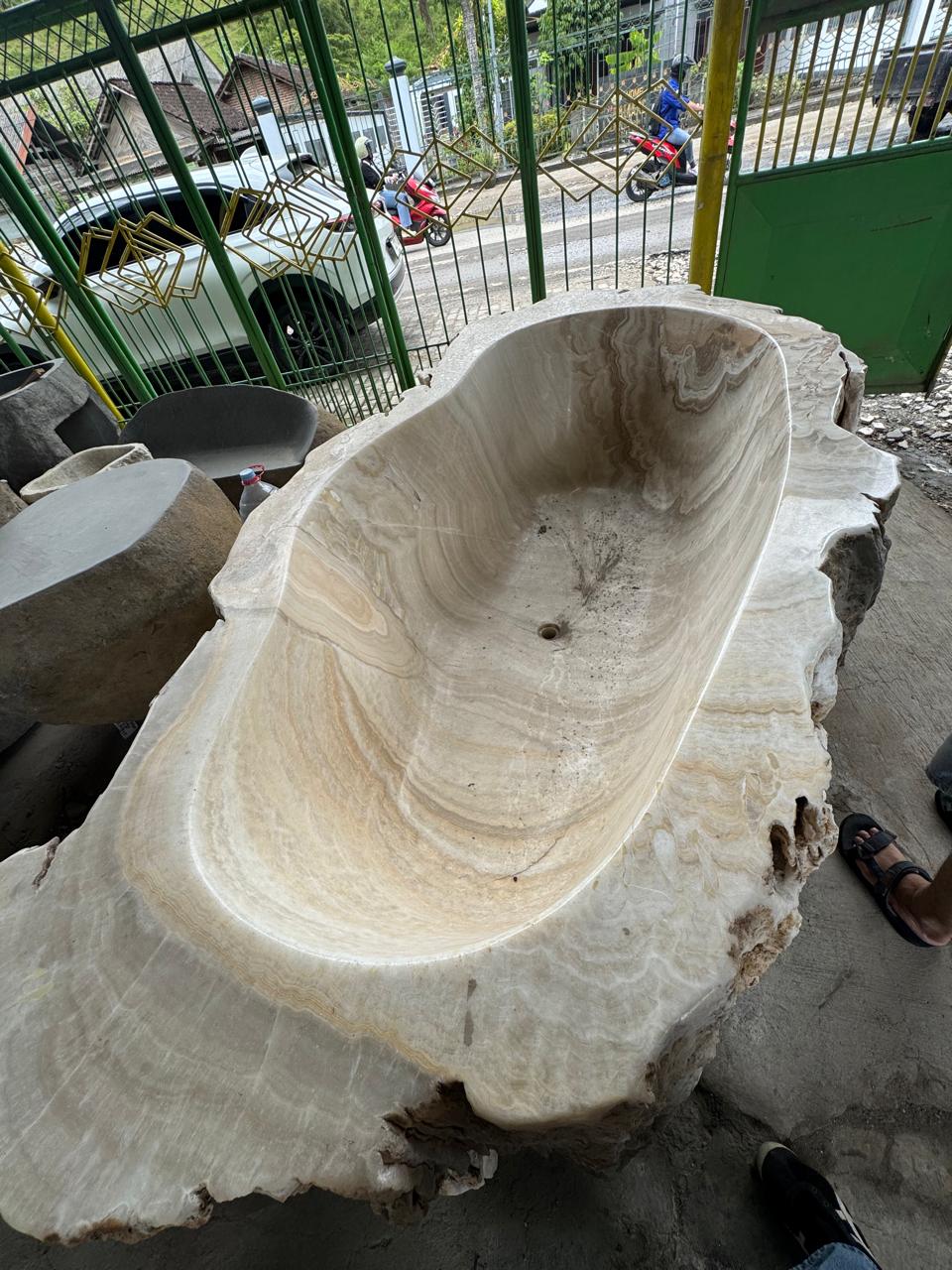 Stone Bathtub & Spa Feature - NOA Natural Stone project in Luxury Spa Project