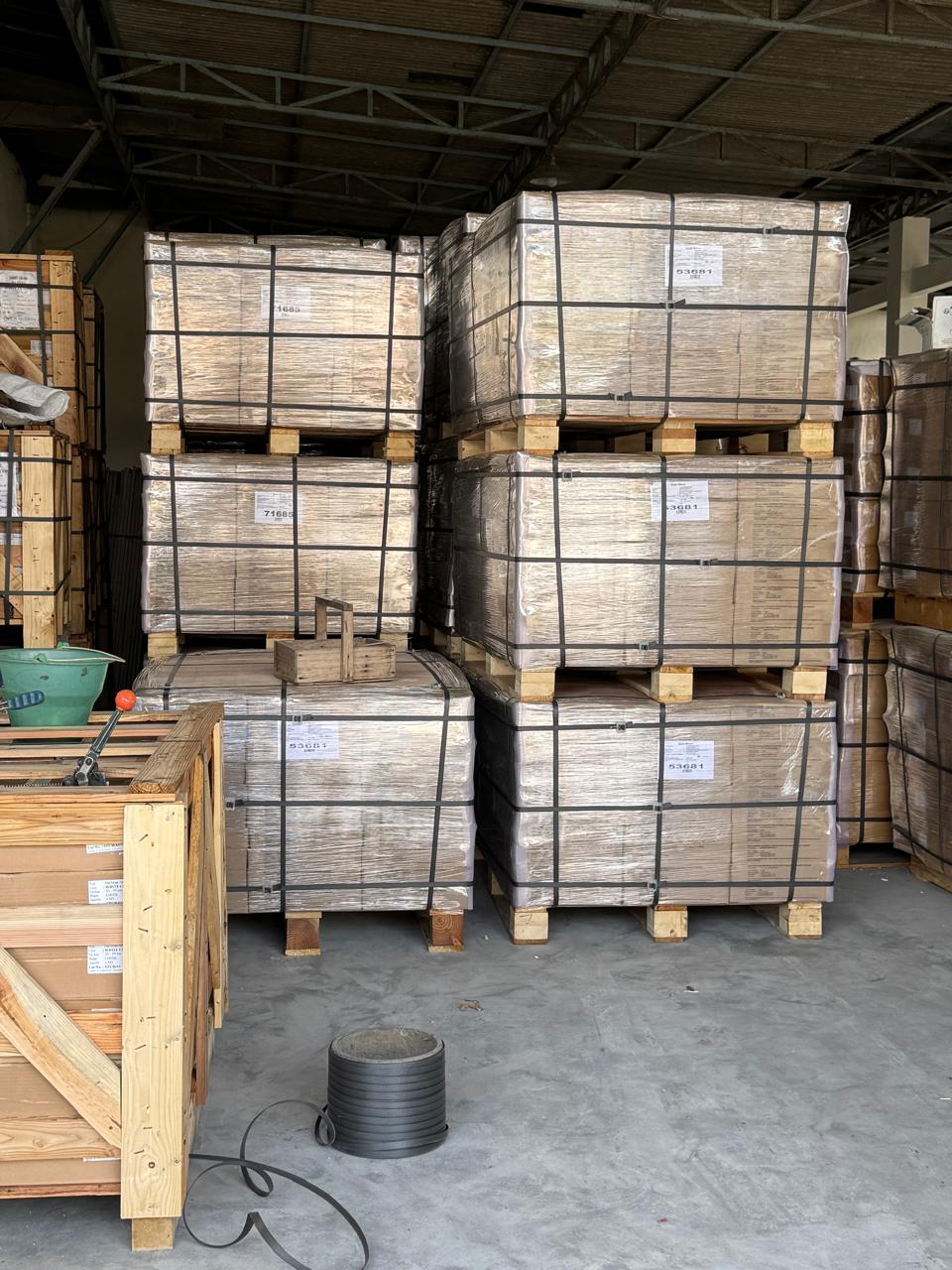 Professional export packaging for Indonesian natural stone products